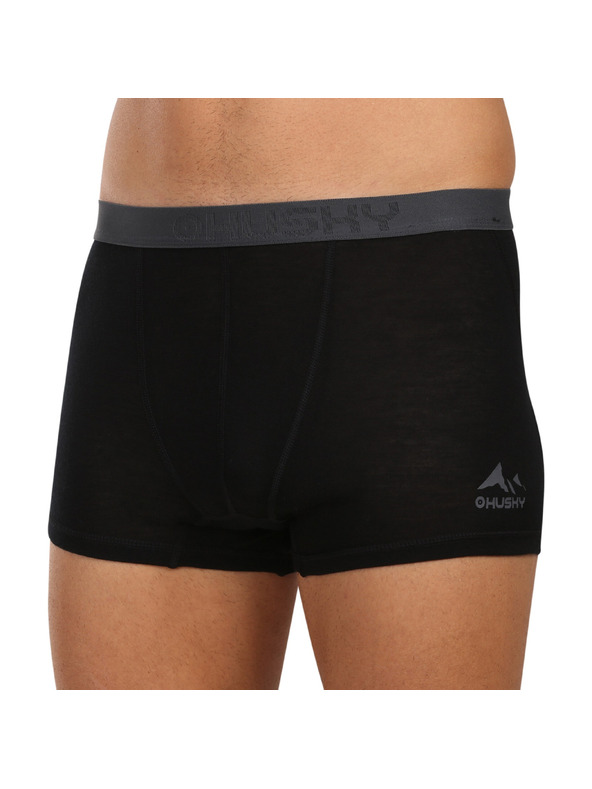 HUSKY Pánske boxerky HUSKY MEX merino čierne