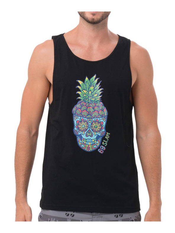 69slam Pánske tielko 69SLAM PINE SKULL BLACK