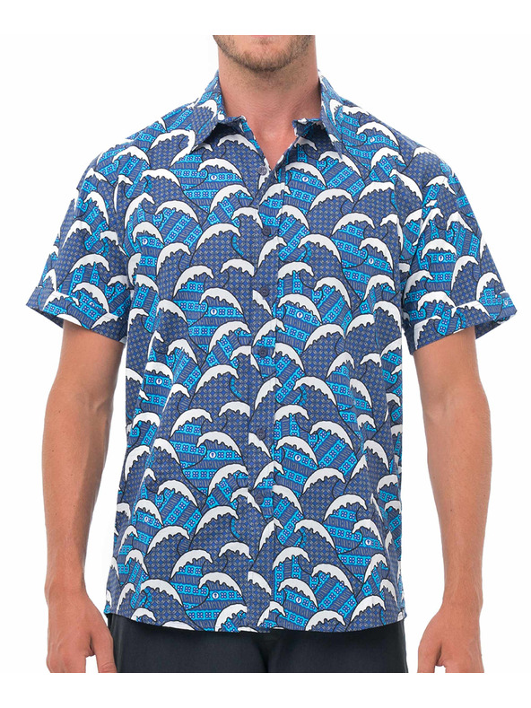 69slam Pánska košeľa 69SLAM BATIK WAVE