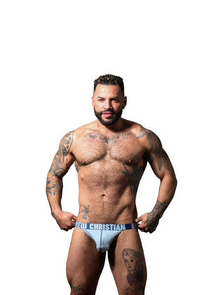 Andrew Christian Pánske jocksy Andrew Christian modré ALMOST NAKED