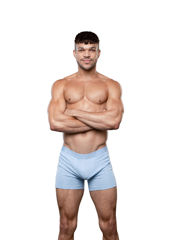 Andrew Christian Pánske boxerky Andrew Christian modré MESH GYM