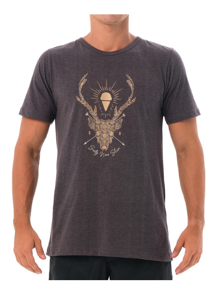 69slam Pánske tričko 69SLAM DEER LINES BLACK MELANGE