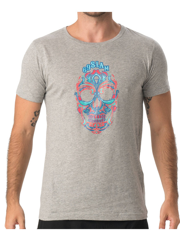 69slam Pánske tričko 69SLAM SKULLNAMENT GREY