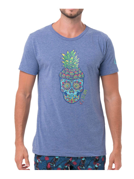 69slam Pánske tričko 69SLAM PINE SKULL BLUE