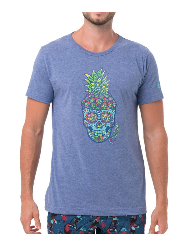 69slam Pánske tričko 69SLAM PINE SKULL BLUE