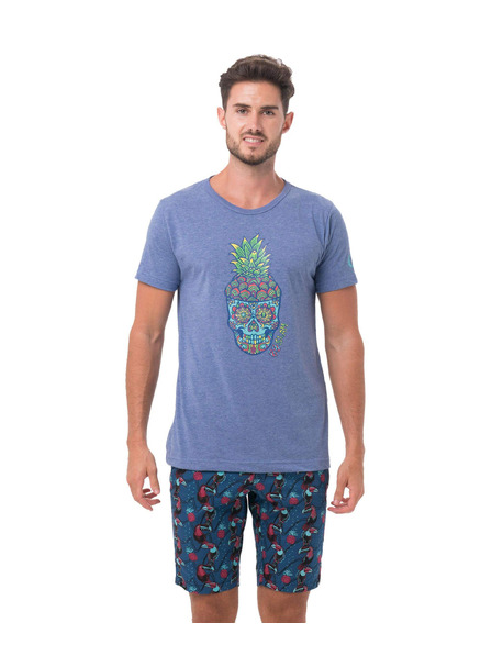69slam Pánske tričko 69SLAM PINE SKULL BLUE