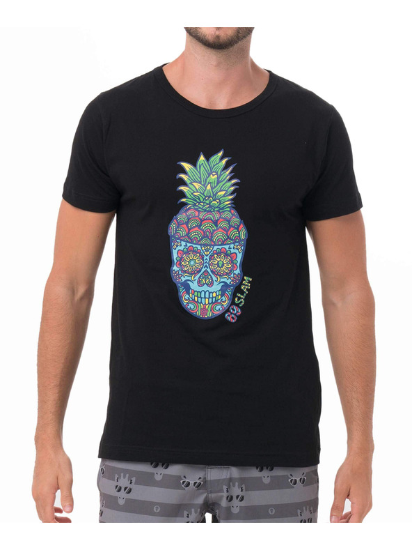 69slam Pánske tričko 69SLAM PINE SKULL BLACK