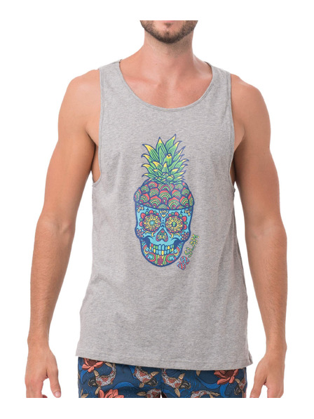 69slam Pánske tričko 69SLAM PINE SKULL GREY