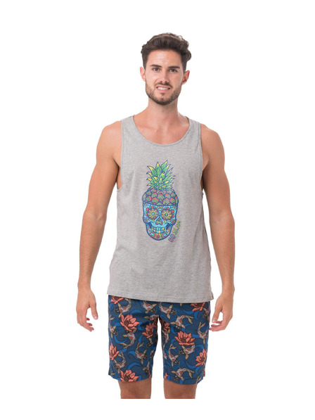 69slam Pánske tričko 69SLAM PINE SKULL GREY