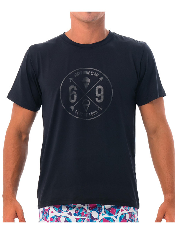 69slam Pánske tričko 69SLAM CROSS BLACK UPF +30