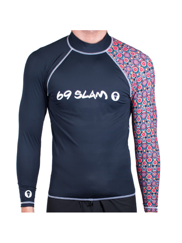69slam Pánske tričko 69SLAM flower skulls long