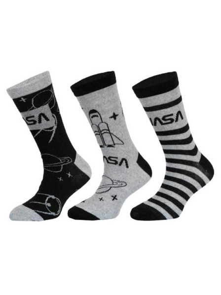 Trenýrkárna Sada troch - detské ponožky NASA viacfarebné (39269/grey)