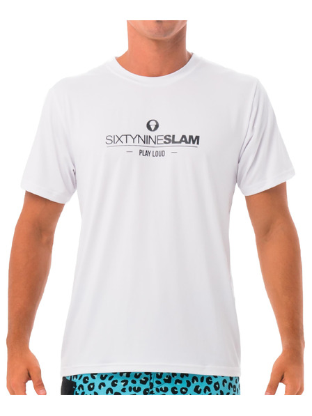 69slam Pánske tričko 69SLAM TEXTO WHITE UPF +30