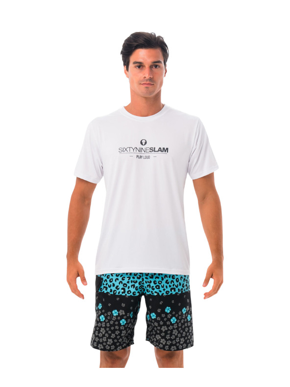 69slam Pánske tričko 69SLAM TEXTO WHITE UPF +30