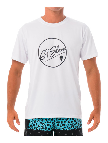 69slam Pánske tričko 69SLAM BUBBLE WHITE UPF +30