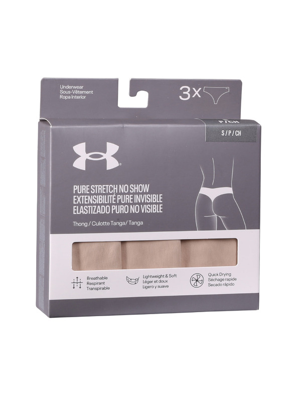 Under Armour Dámská tanga Under Armour UA Pure Stretch NS (3ks)