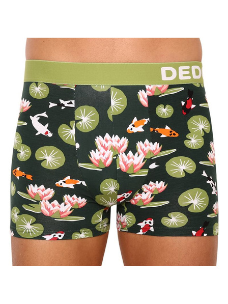 Dedoles Zelené pánske veselé boxerky Dedoles Koi fish and water lilies