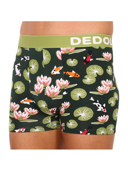 Dedoles Zelené pánske veselé boxerky Dedoles Koi fish and water lilies