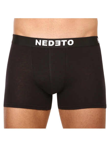 Nedeto Súprava troch pánskych boxeriek v čiernej farbe Nedeto