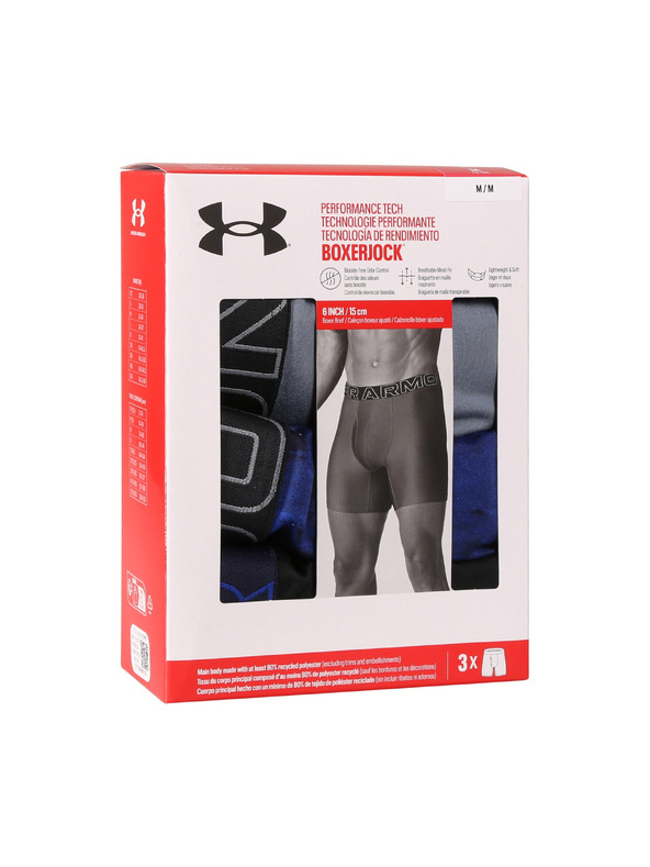 Under Armour Pánske boxerky Under Armour M UA Perf Tech Nov 6in (3ks)