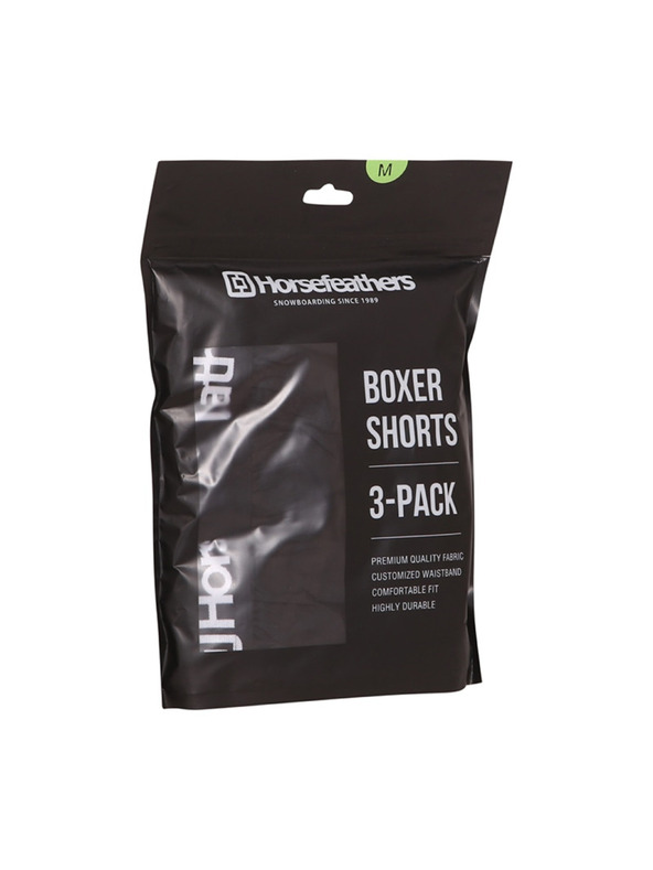 Horsefeathers Pánske boxerky čierne 3P HorsefeathersHorsefeathers