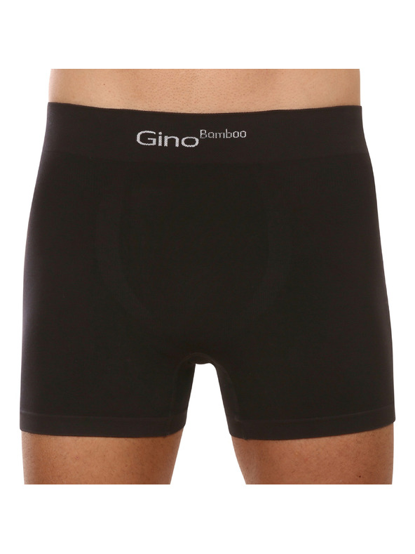 gino Pánske boxerky Gino Seamless Bamboo Boxers Black