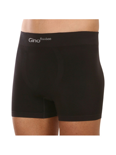 gino Pánske boxerky Gino Seamless Bamboo Boxers Black