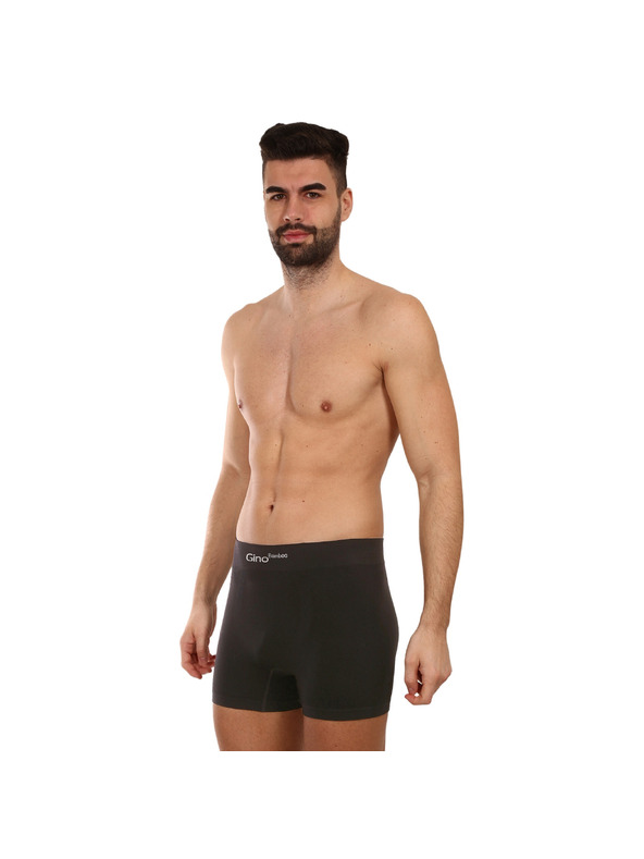 gino Pánske boxerky Gino Seamless Bamboo Boxers Black