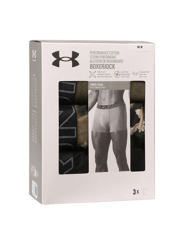 Under Armour Pánske boxerky Under Armour M UA Perf Cotton Nov (3ks)