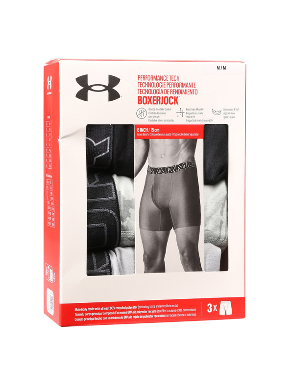 Under Armour Pánske boxerky Under Armour M UA Perf Tech Nov 6in (3ks)