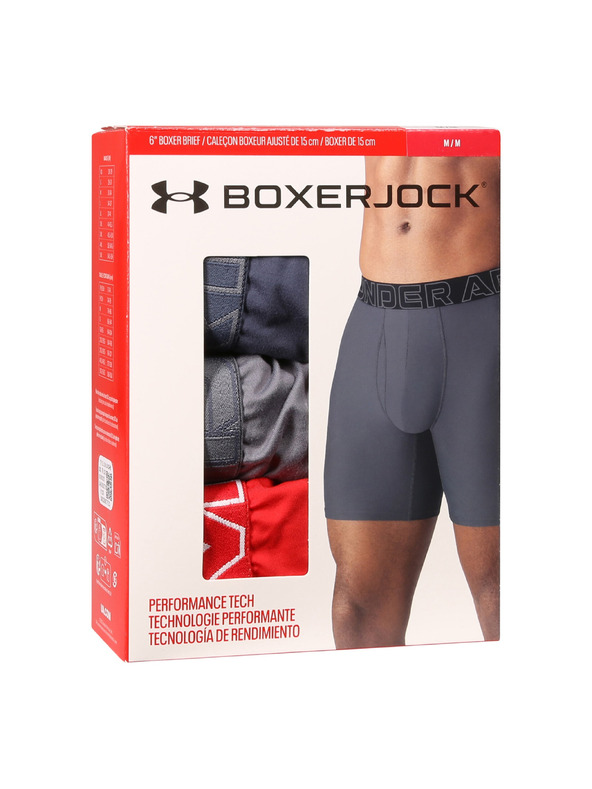 Under Armour Pánske boxerky Under Armour Ua Performance Tech - Solid 6in - 3pk