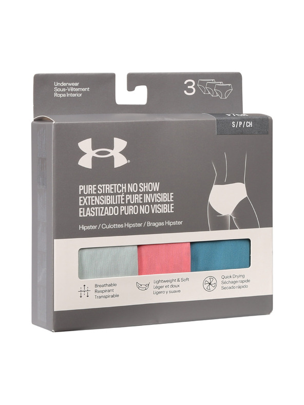 Under Armour Dámske nohavičky Under Armour Ua Pure Stretch No Show Hipster-Solid -