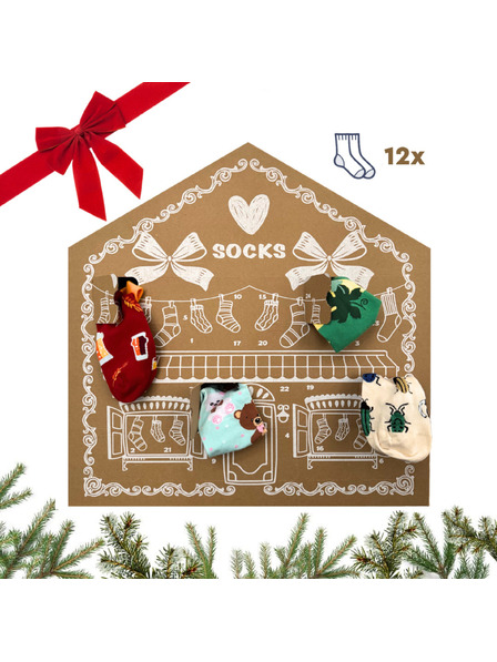 Dedoles Adventný kalendár 12x ponožky Dedoles