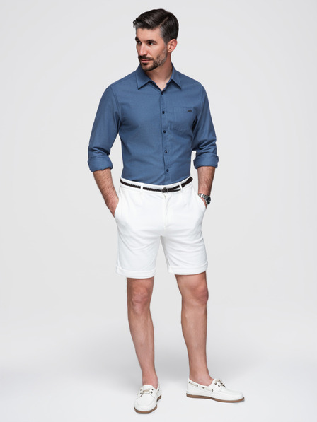 Ombre Clothing Košeľa K695 - denim Ombre Clothing