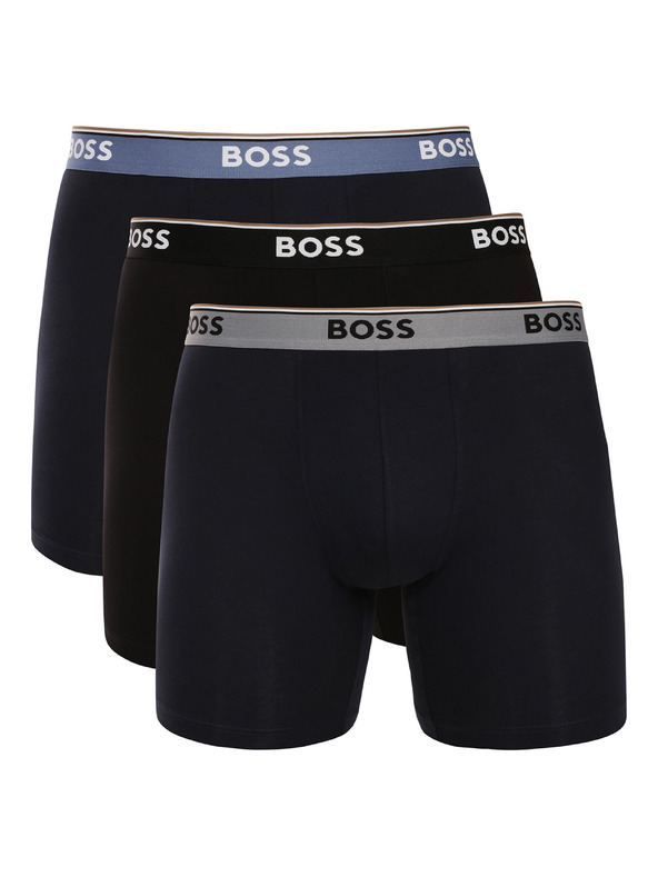 BOSS Sada troch - pánske boxerky BOSS čierne