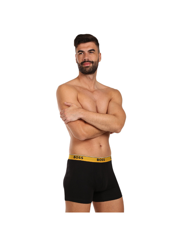 BOSS Sada troch - pánske boxerky BOSS čierne