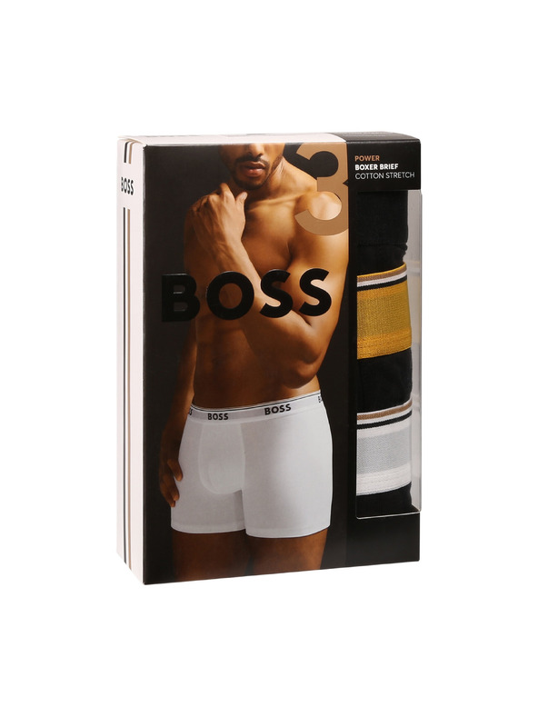 BOSS Sada troch - pánske boxerky BOSS čierne