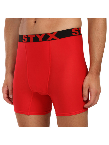 Styx Pánske boxerky Styx long športová guma červené
