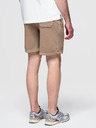Ombre Clothing Pánske bavlnené teplákové šortky BASIC hnedé Ombre Oblečenie
