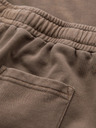 Ombre Clothing Pánske bavlnené teplákové šortky BASIC hnedé Ombre Oblečenie