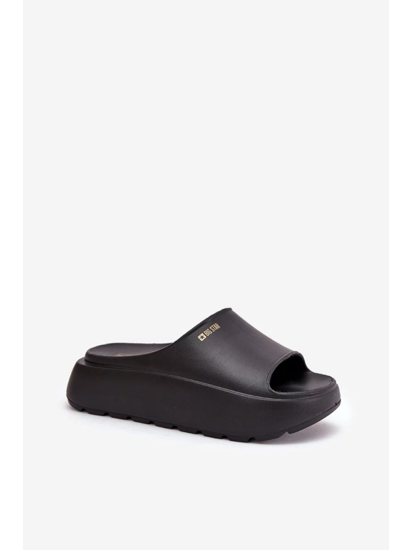 BIG STAR SHOES Dámske penové papuče na platforme Big Star – čierne