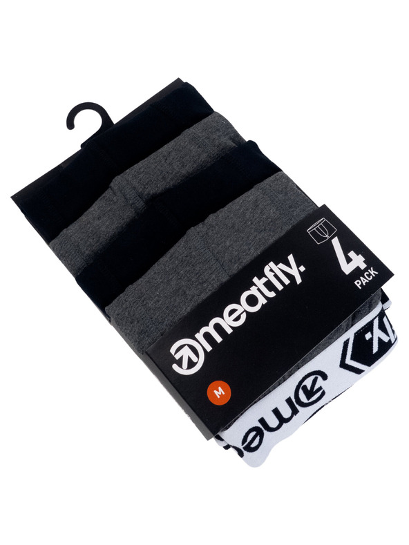 Meatfly Meatfly pánske boxerky Balboa Boxershorts Four Pack Black/Grey Heather