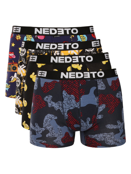Nedeto Sada štyroch - pánske boxerky Nedeto viacfarebné