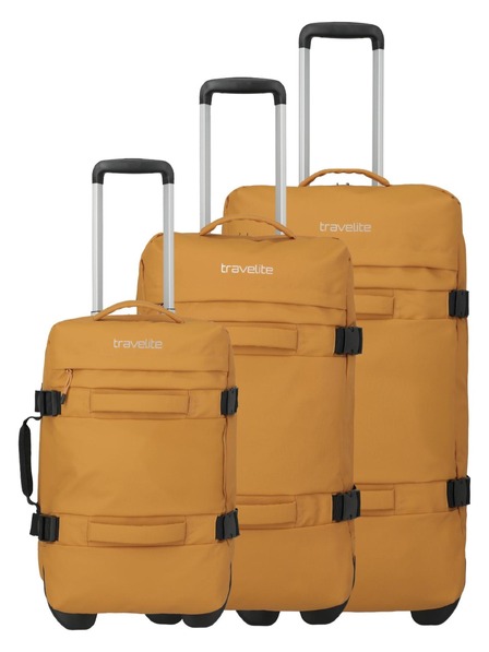 Travelite Sada cestovných kufrov Travelite Bolonia Wheeled Duffle S,M,L Yellow