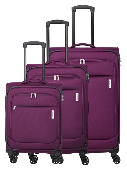 Travelite Sada cestovných kufrov Travelite Priego S,M,L Berry