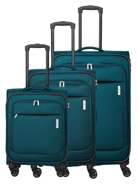 Travelite Sada cestovných kufrov Travelite Priego S,M,L Petrol