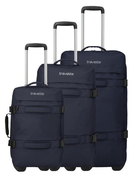 Travelite Sada cestovných kufrov Travelite Bolonia Wheeled Duffle S,M,L Navy