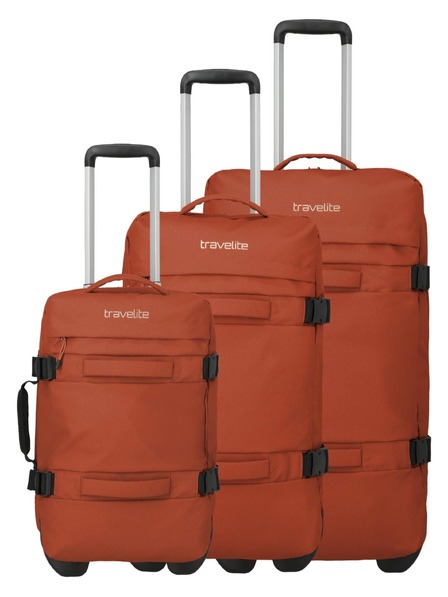 Travelite Sada cestovných kufrov Travelite Bolonia Wheeled Duffle S,M,L Orange