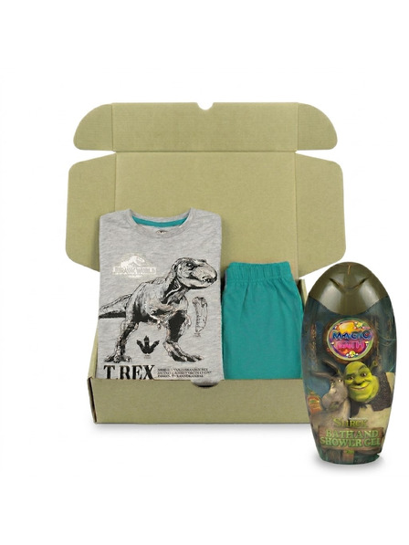 Trenýrkárna Chlapčenská darčeková sada pyžamo Jurassic World a sprchovací gél Shrek