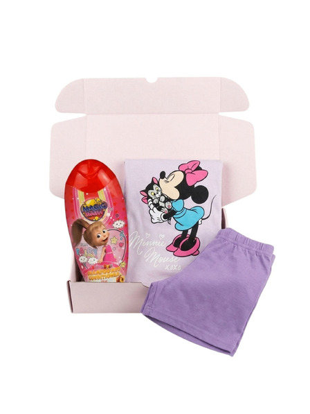 Trenýrkárna Dievčenská darčeková sada pyžamo Minnie a šampón Máša a medveď